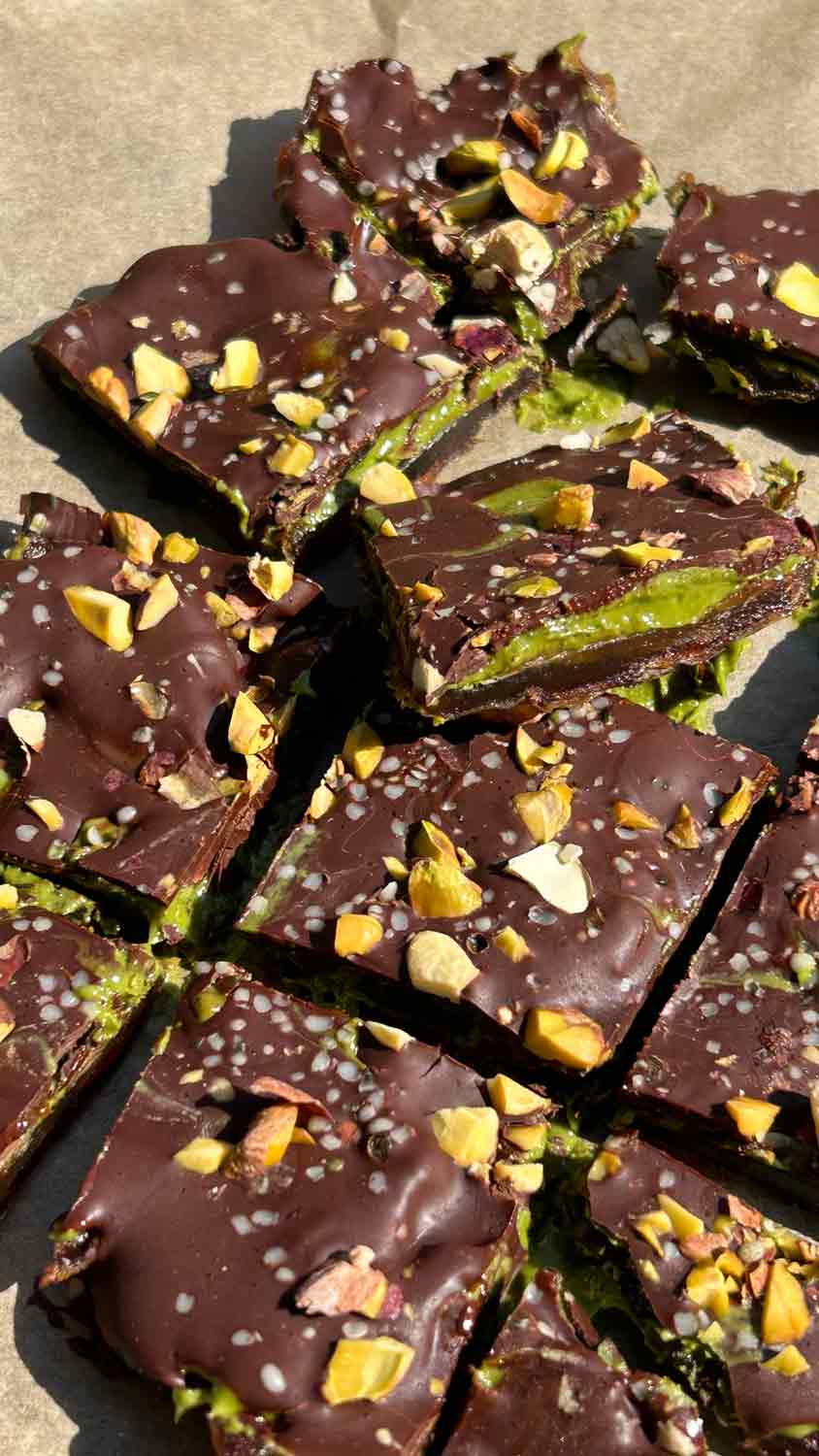 Matcha Date Bark