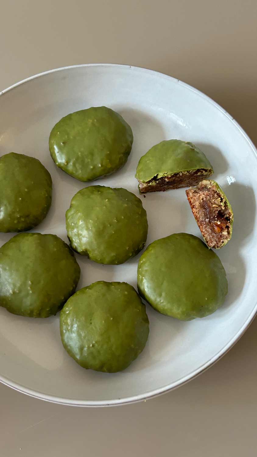 Lebkuchen mit Matcha-Schokolade