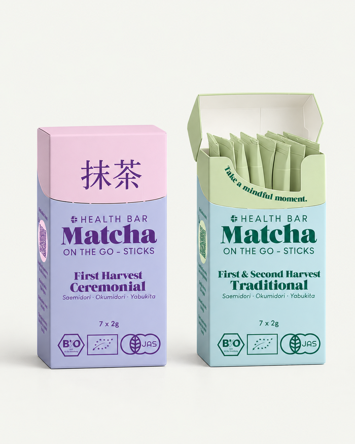 Health Bar Matcha To-Go Sticks Ceremonial und Traditional