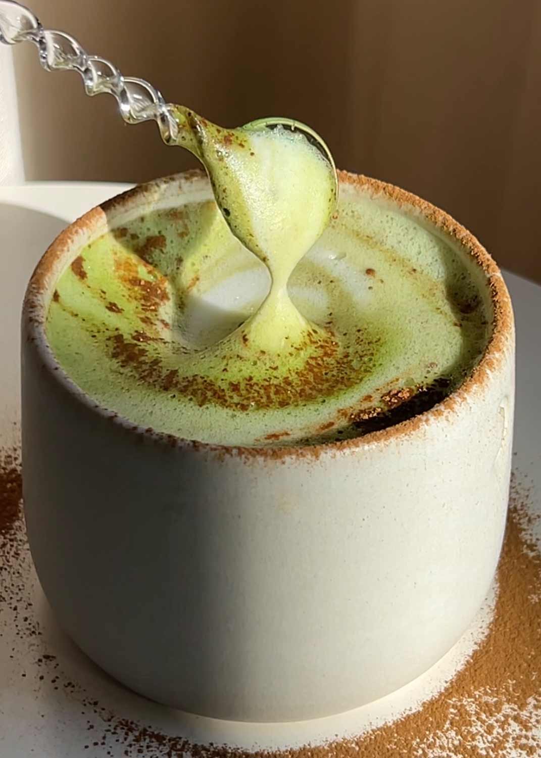 Cinnamon Matcha Latte