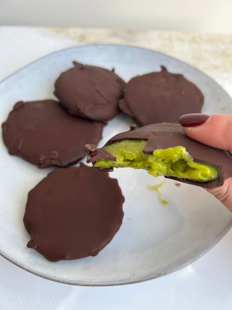 Frozen Mango Matcha Bites