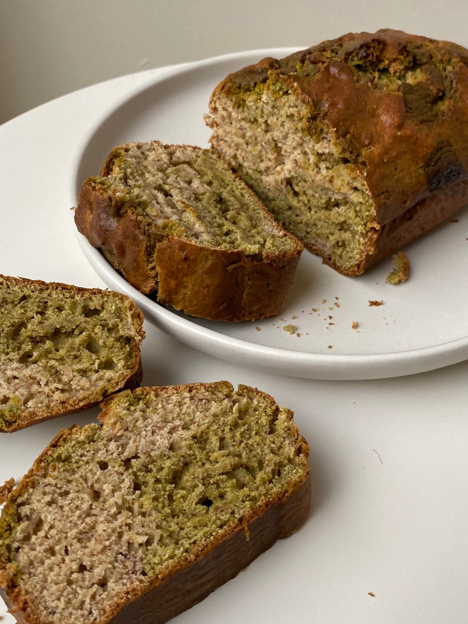 Bananen-Matcha Brot