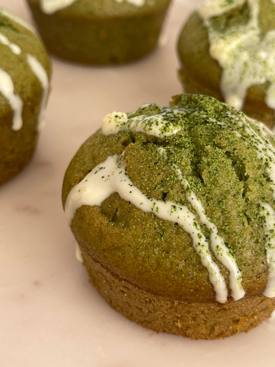 Fluffy Matcha Muffins