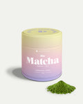 Bio Matcha Pulver 30 g  Ceremonial Grade von Health Bar in luftdichter pastellfarbener Dose mit feinem Matcha Pulver davor
