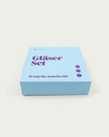 Health Bar Gläser Set Geschenkbox für Matcha hellblaue Verpackung mit Gläsern