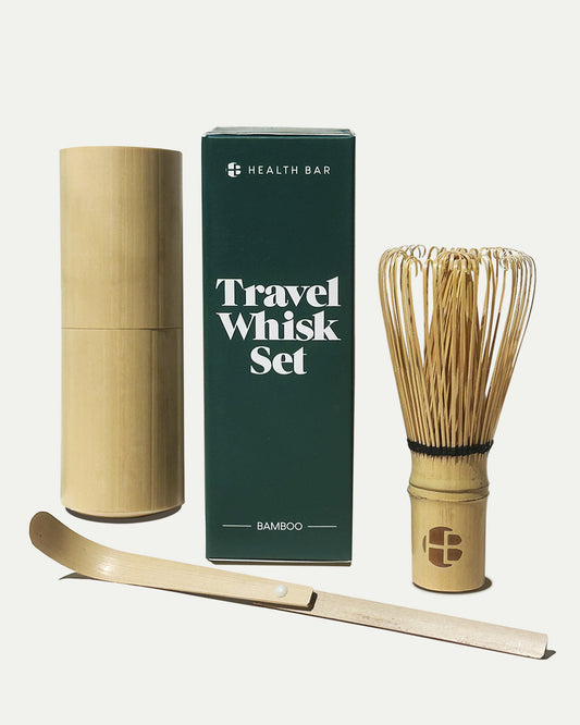 Matcha mini whisk and spoon set made of bamboo
