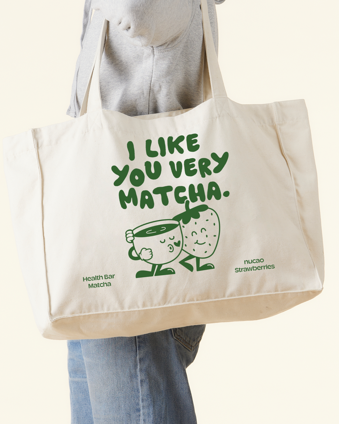 Health Bar x Nucao Shopper I LIKE YOU VERY MATCHA