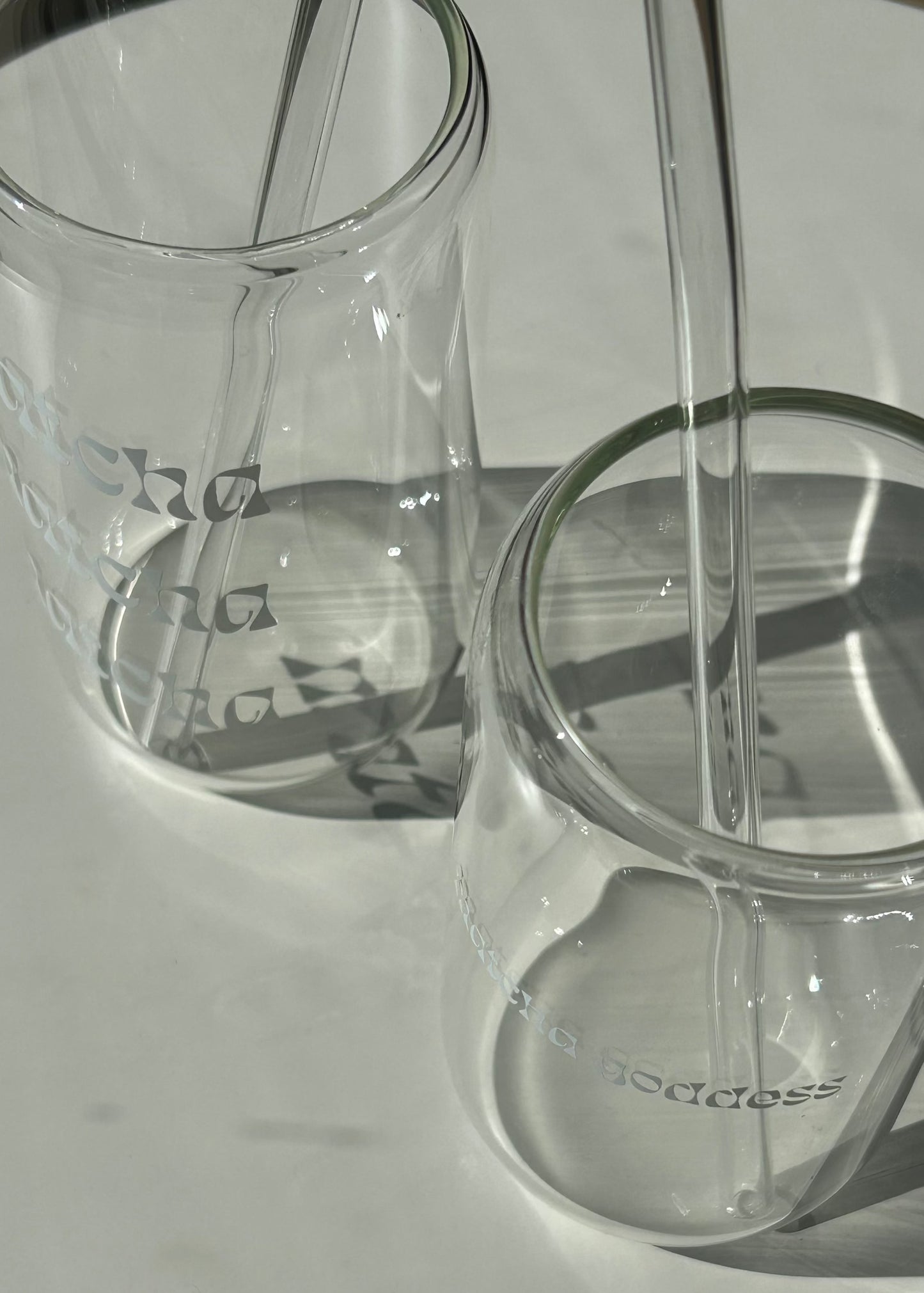 Matcha glass set incl. glass straws- limited edition