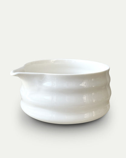Matcha Mixing Bowl- pearly white