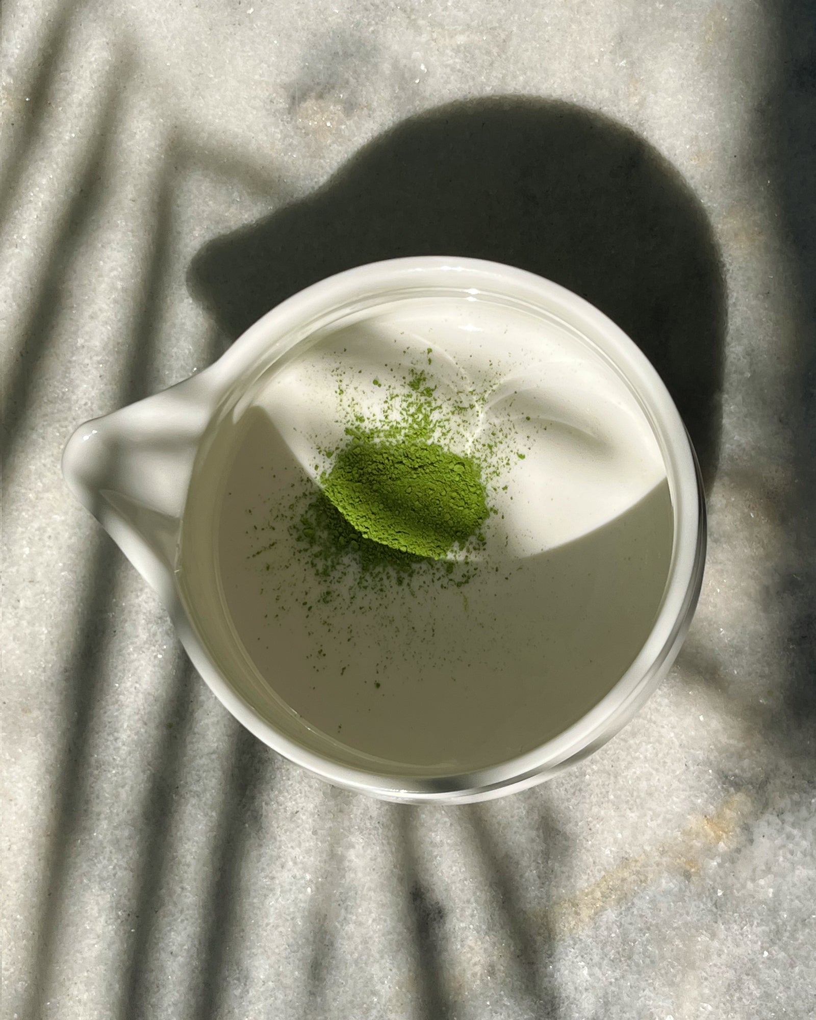 Matcha Mélanger Bol blanc nacré